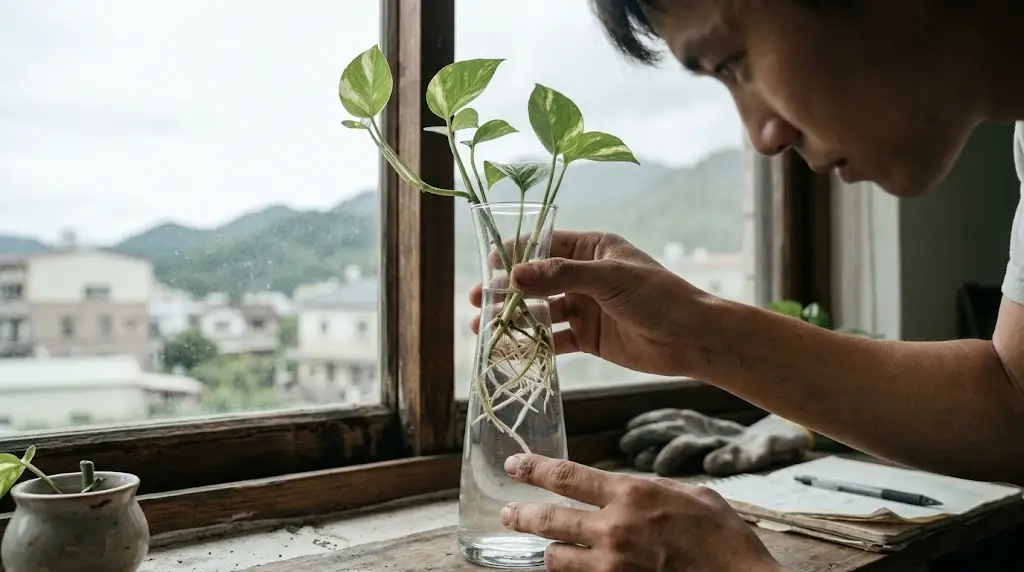 水培植物一直不長新根、生長停滯怎麼辦？4 個常見原因排解指南
